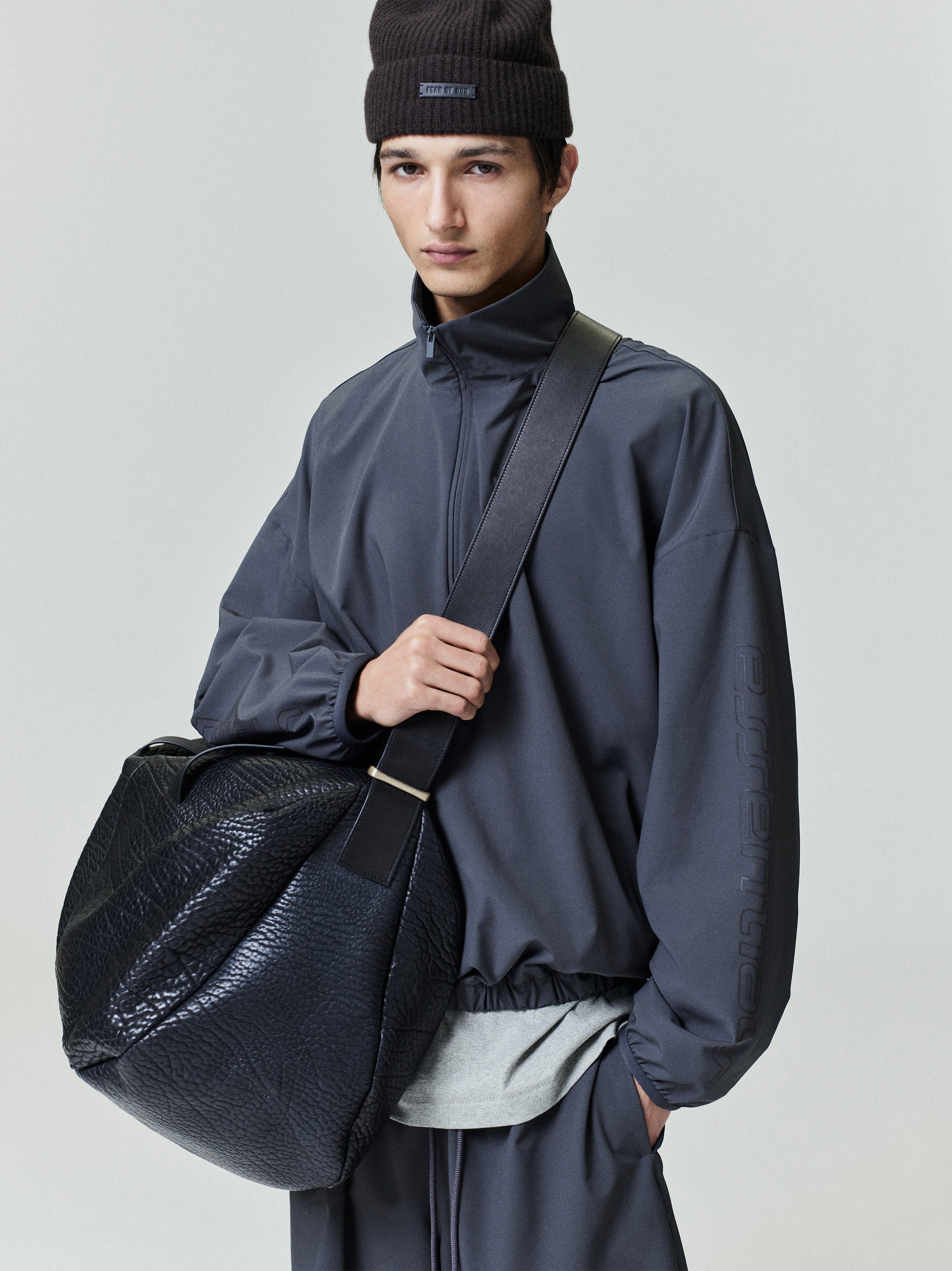 Tech Nylon Half Zip Track Jacket
