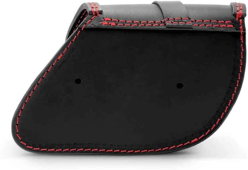 Leather Swingarm Bag for Indian Scout & Scout Bobber 2015–2026 – Fits Scout 101, Classic, Sport & Super Scout – Red Stitching