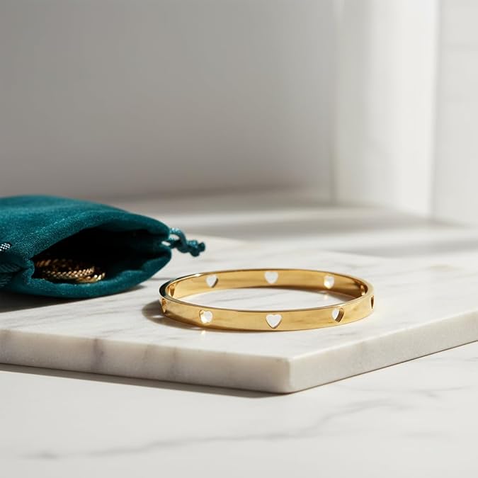 Kids Heart Stainless Steel Bangle
