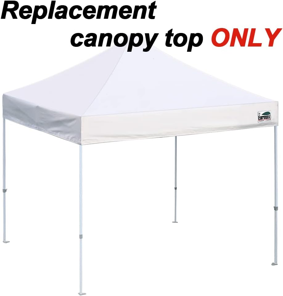USA New 10x10 Pop Up Canopy Replacement Canopy Tent Top Cover, Instant Canopy Top Cover ONLY, Choose 30 Colors,Bonus 4PC Pack Weight Bag (White)
