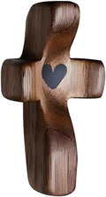 Wooden Pocket Cross Stress Relief Fidget Gift – Black Christian Encouragement Religious Handheld Cross (1 Piece)