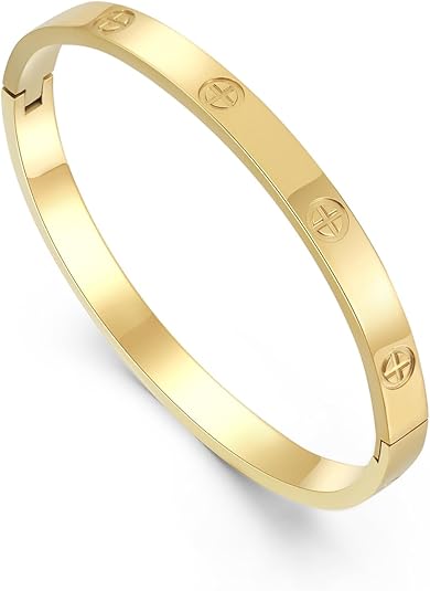 18K Gold Plated Titanium Steel Cuff Bangle