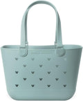 Waterproof Getaway Rubber Tote with Zipper Pocket for Travel, Pool, Boat, Groceries, Sports