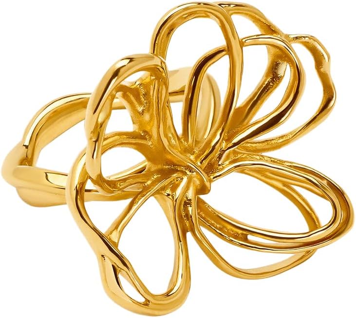 Oscar de la Renta Threaded Flower Ring