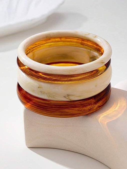 Acrylic Chunky Bangle Set
