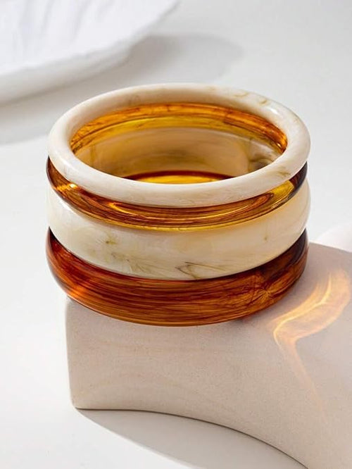 Acrylic Chunky Bangle Set