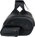 Black PVC Cruiser Slant Style Throw-Over Motorcycle Saddlebags – One Size