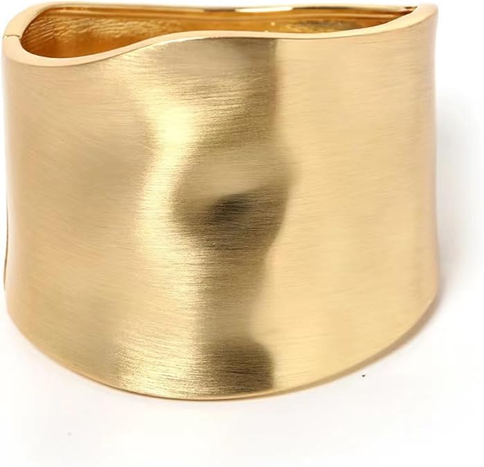 Hinged Gold Bangle Bracelet