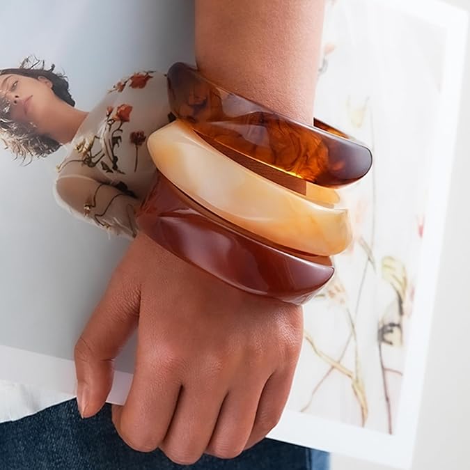 Chunky Resin Bangle Set