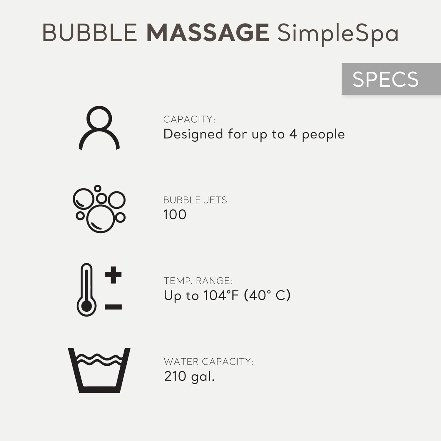 INTEX SimpleSpa 4-Person Inflatable Hot Tub – 77"x26", Bubble Massage Spa, Insulated Cover, Quick-Fill Inflation, Soothing Jets
