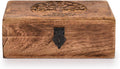 Handmade Mango Wood Tree of Life Engraved Keepsake Box – Wooden Jewellery Organizer with Flame Finish Gift for Men & Women