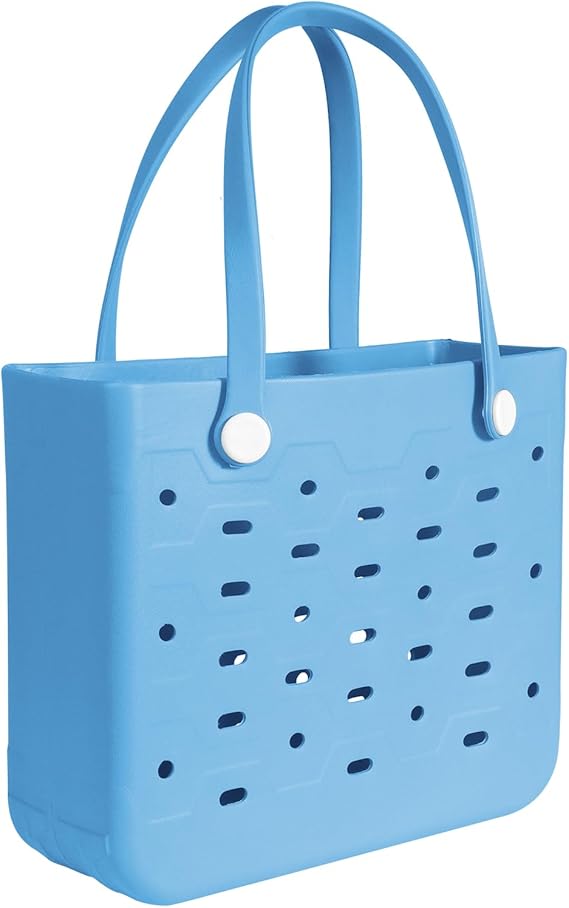 Rubber Beach Bag for Men & Women, Water-resistant Travel Tote Bag for the Beach Boat Pool