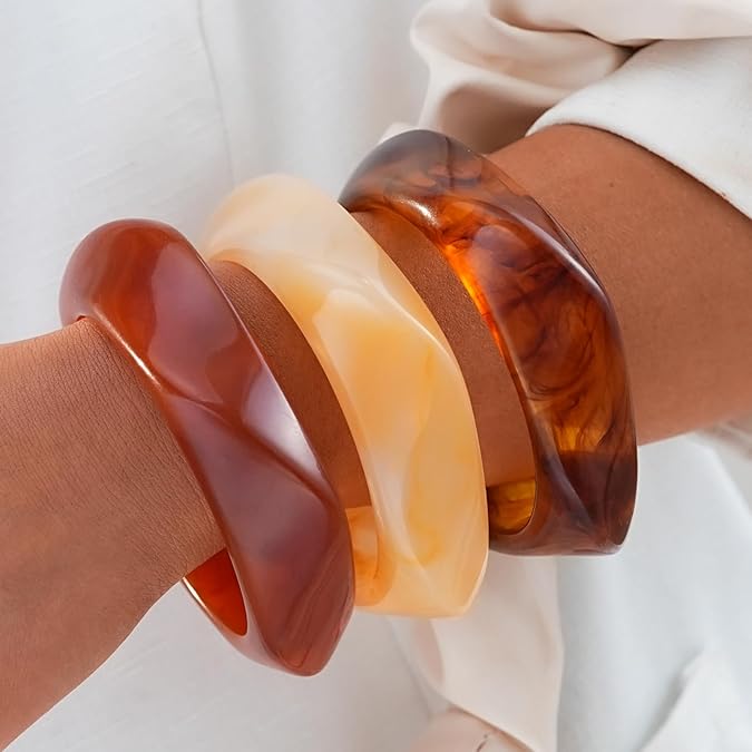 Chunky Resin Bangle Set