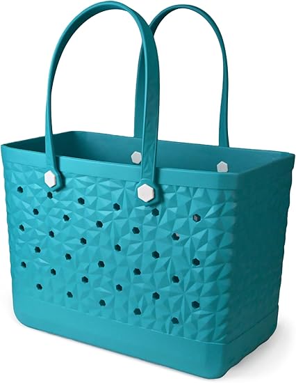 Rubber Beach Tote Bag Waterproof Tip-Proof Outdoor Tote Bag for the Beach Boat Pool Sports