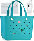 Rubber Beach Bag Waterproof Durable Large Tote Bag for Beach Sports Pool Swim Travel EVA Tote
