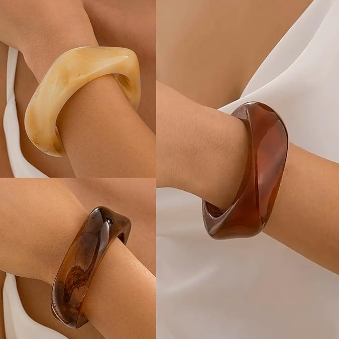 Chunky Resin Bangle Set