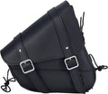Black PVC Motorcycle Solo Swingarm Bag – Right Side Saddlebag for Softail & Chopper Models