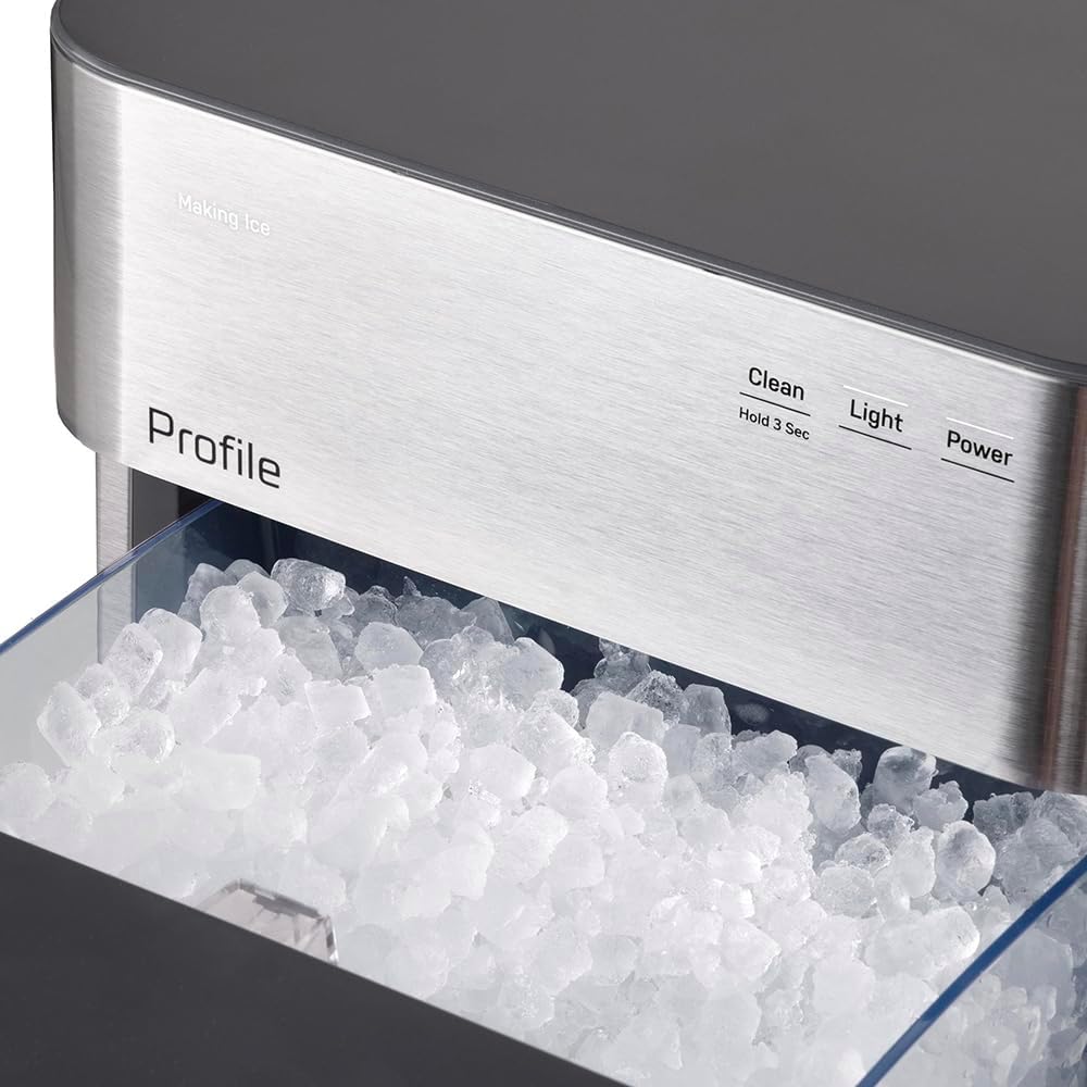 GE Profile Opal 2.0 Nugget Ice Maker – 38 lbs/24H with Side Tank, WiFi, Scale Filter & Scoop, Stainless Steel