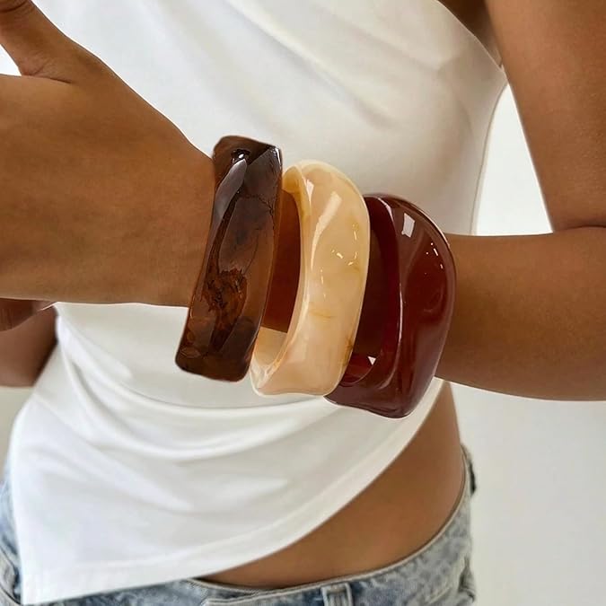 Chunky Resin Bangle Set
