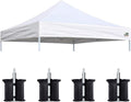 USA New 10x10 Pop Up Canopy Replacement Canopy Tent Top Cover, Instant Canopy Top Cover ONLY, Choose 30 Colors,Bonus 4PC Pack Weight Bag (White)