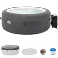INTEX SimpleSpa 4-Person Inflatable Hot Tub – 77"x26", Bubble Massage Spa, Insulated Cover, Quick-Fill Inflation, Soothing Jets