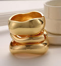 Chunky Gold Bangle Set