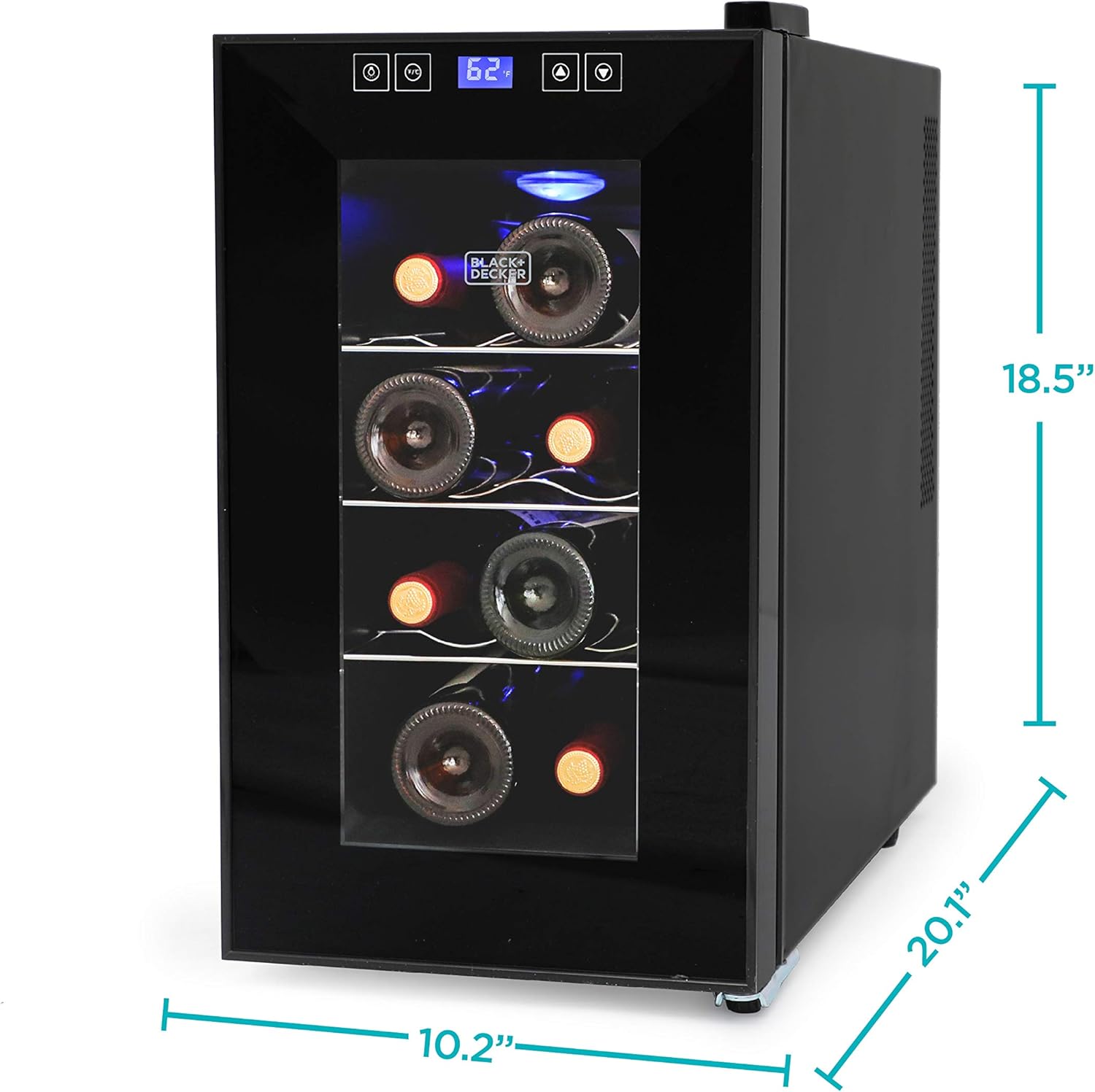 8-Bottle Wine Cellar Refrigerator – Freestanding Wine Cooler with LED Display