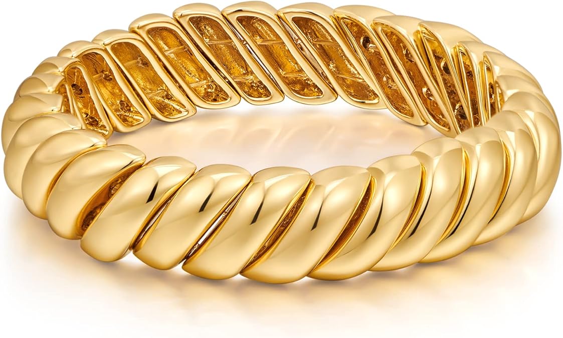 Twisted Chunky Bangle Bracelet