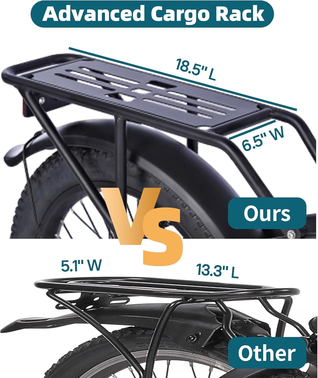 20"×3.0 Folding Electric Bike for Adults – Fat Tire E-Bike, 374.4Wh Battery, 20MPH, LCD Display, 6-Speed, Electric Cargo Bike, Fits 5'0"+