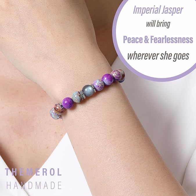 Handmade Crystal Bracelet with Cute Bunny Card