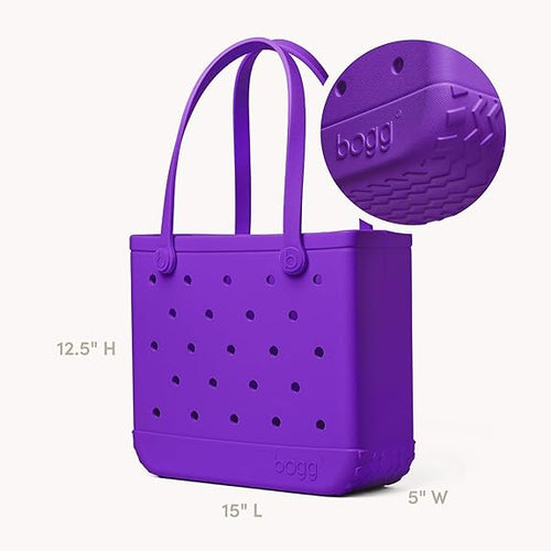 BOGG BAG Baby Medium Tote – 15” x 12.5” x 5” – Durable, Washable, Tip-proof – Beach, Pool, Boat, Work, Sports