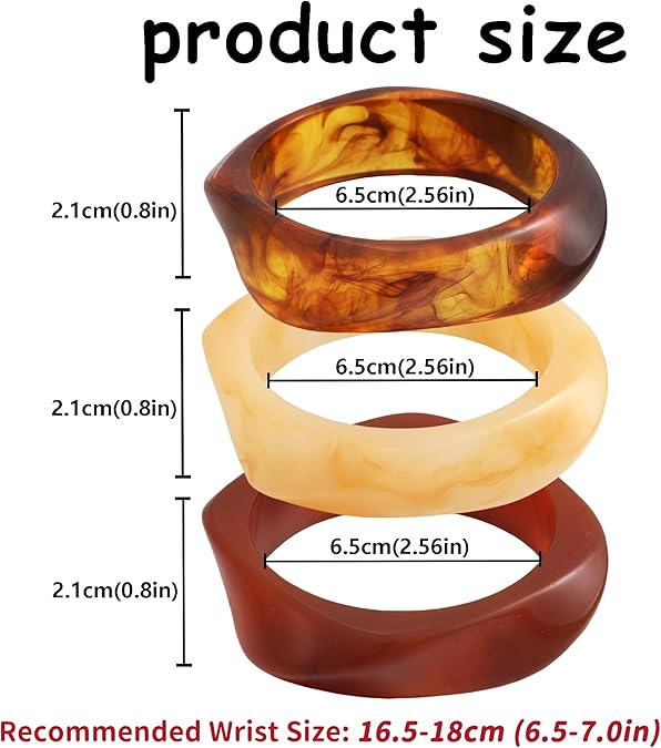 Chunky Resin Bangle Set