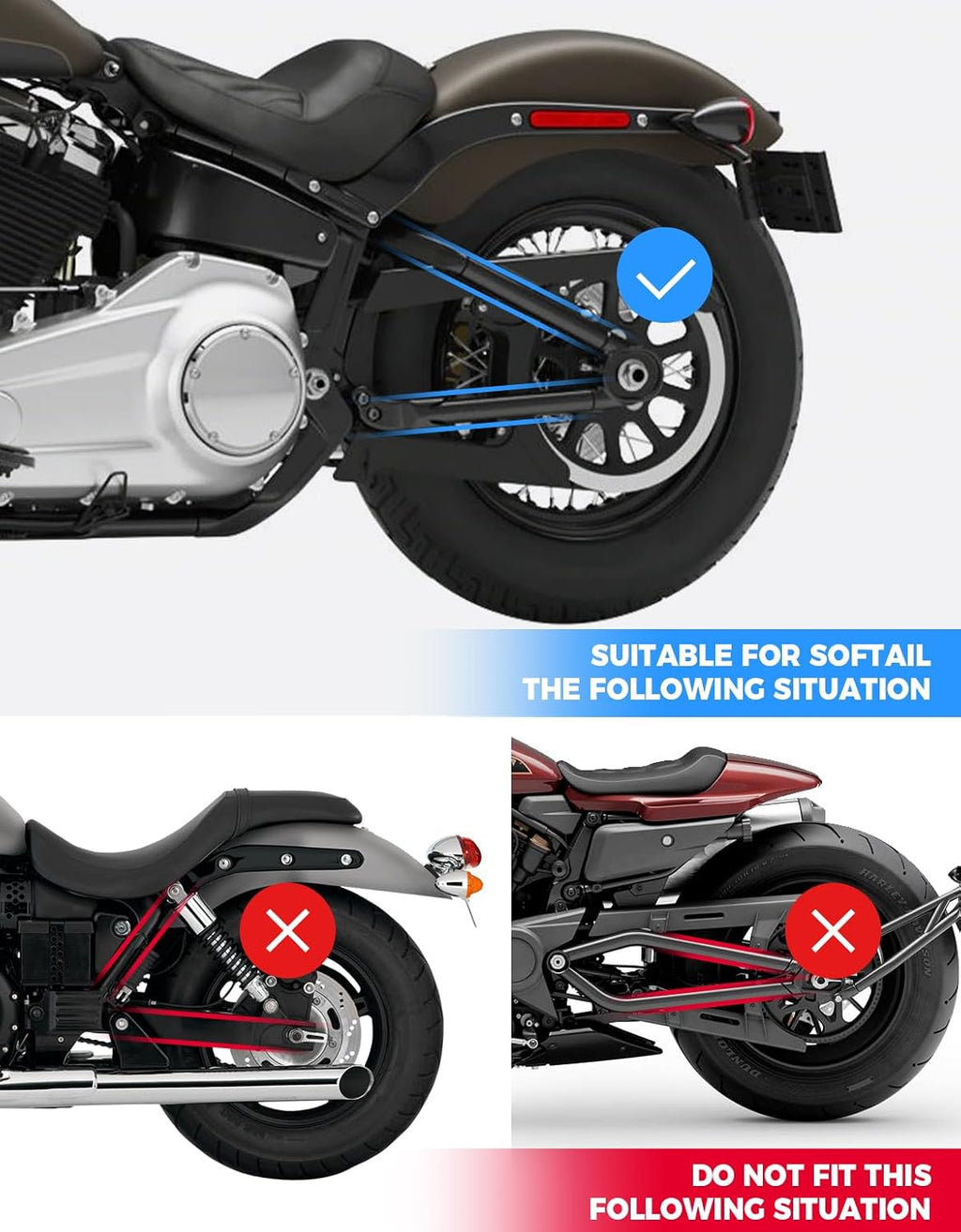 Left Side 10L Motorcycle Swingarm Bag – Synthetic Leather Tool Bag for Softail, Sportster S, Dyna, Low Rider, Fat Bob
