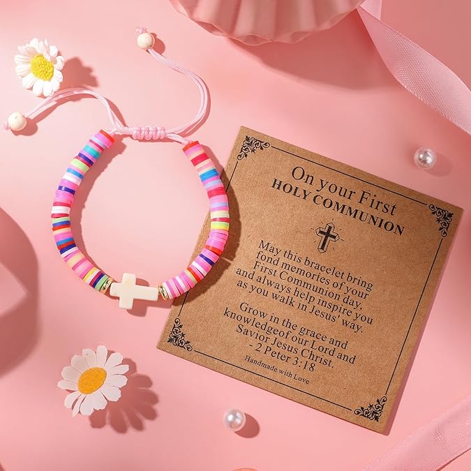 Christian Gifts for Girls - Colorful Cross Bracelet