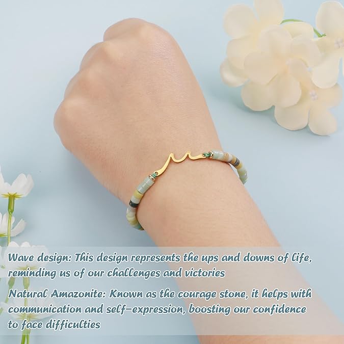 Birthday Gifts for Women, Graduation Gifts for Teen Girls Gifts Idea as Wave Bracelet as 18th