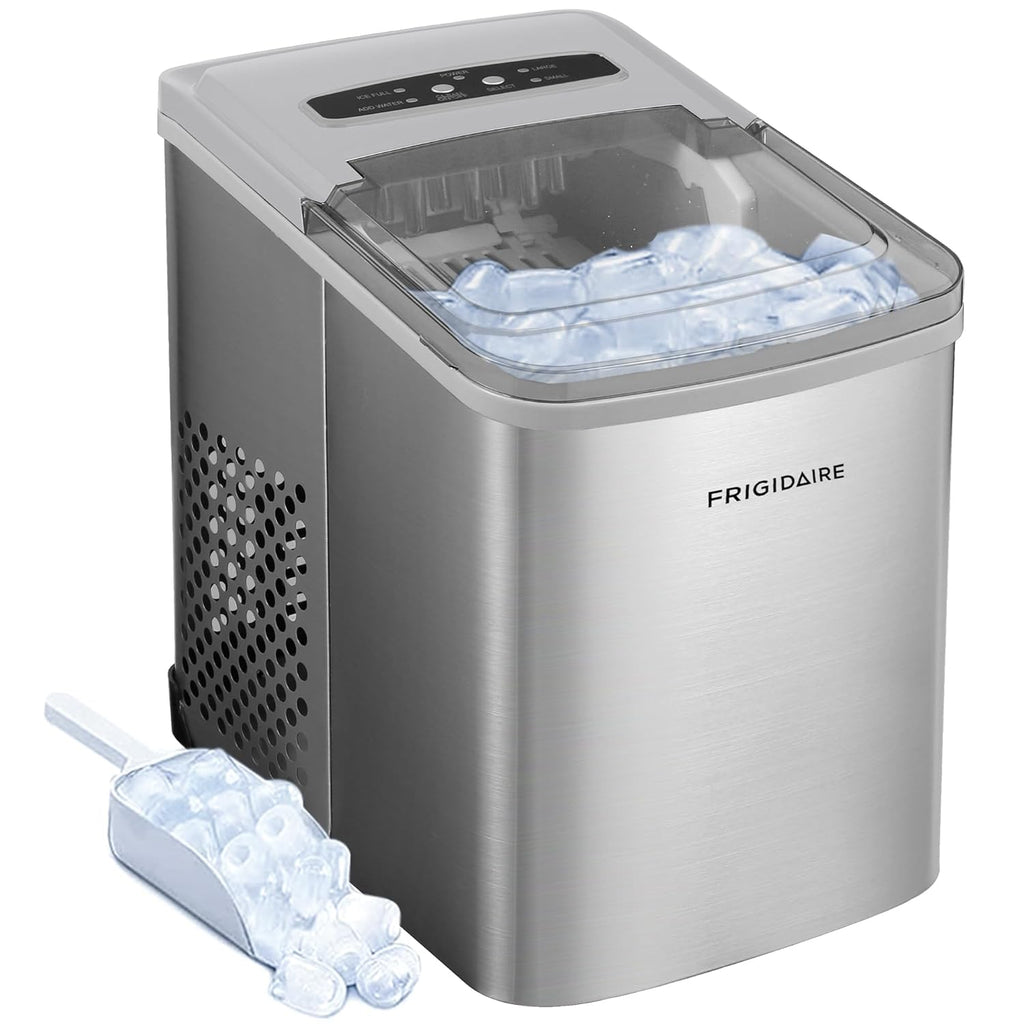 Portable Ice Maker Machine – 26 lbs/Day Compact Countertop Ice Maker, Stainless Steel, Medium Size