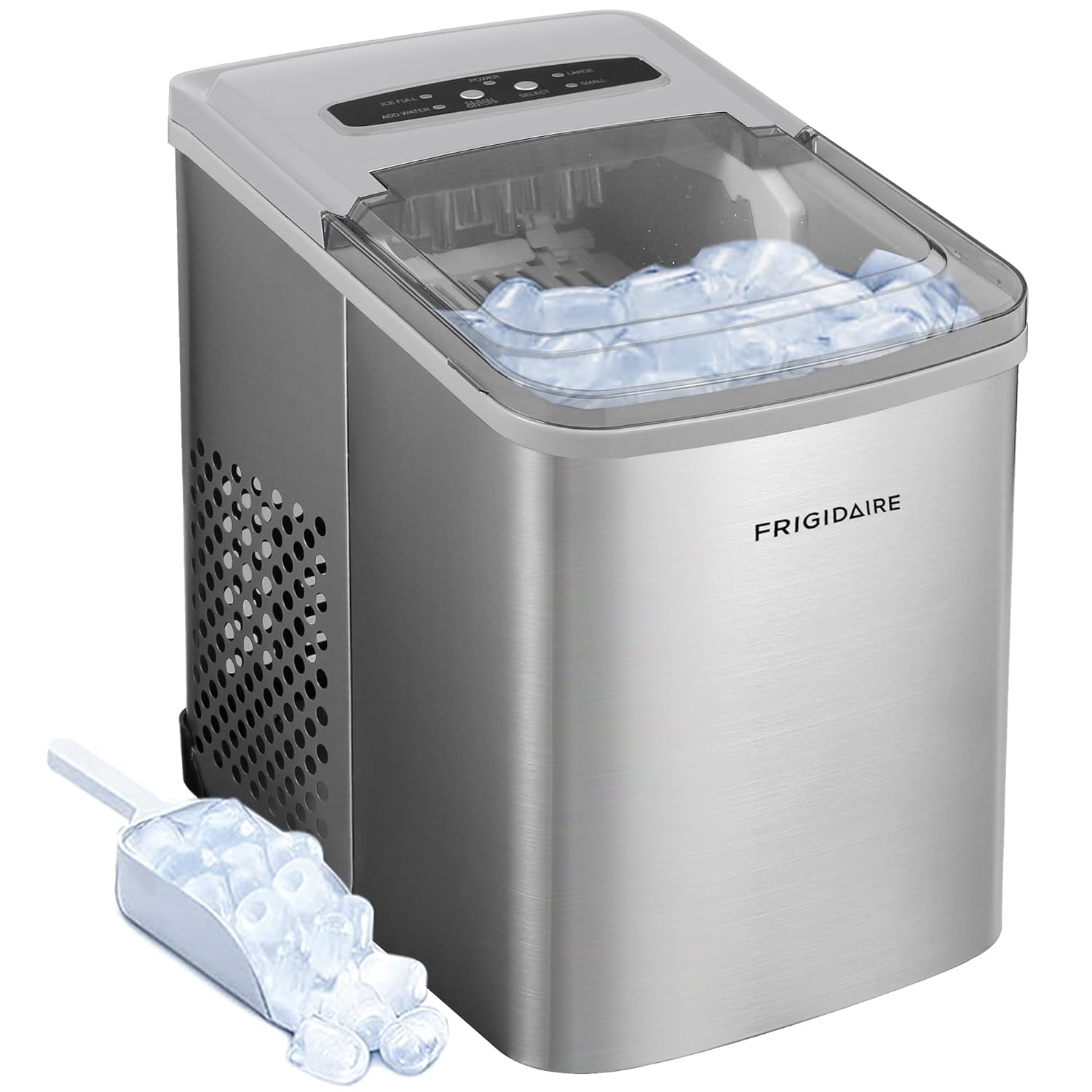 Portable Ice Maker Machine – 26 lbs/Day Compact Countertop Ice Maker, Stainless Steel, Medium Size