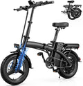 14" Folding Electric Bike for Adults – 500W Peak Motor, 23MPH, 35-Mile PAS Range, 48V 12Ah Removable Battery, UL 2849 Certified