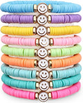 Colorful Clay Bead Bracelets Set for Girls and Women Stackable Elastic Stretch Friendship Bracelets