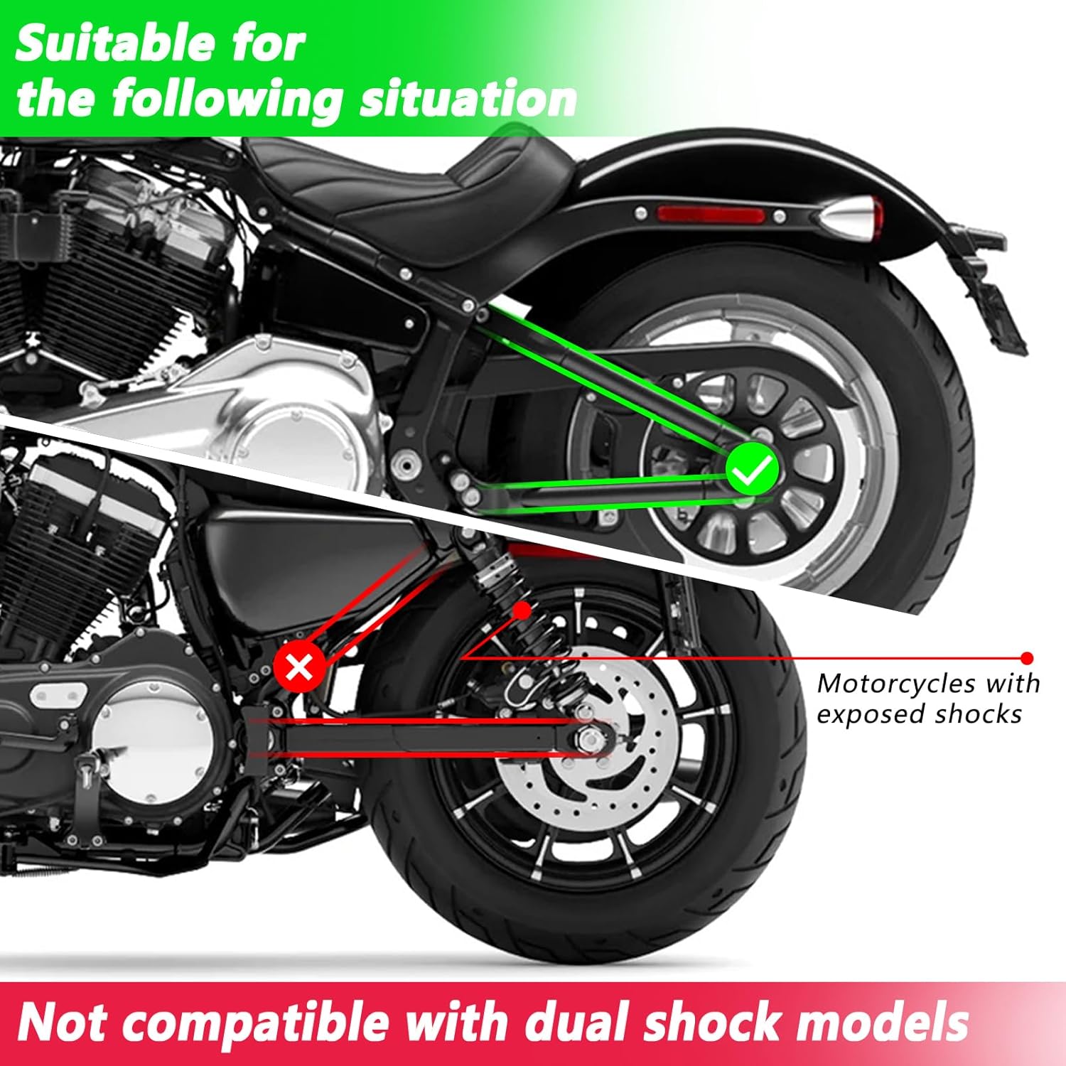Left Side Motorcycle Swingarm Bag Black Synthetic Leather Tool Bag for Softail, Dyna, Low Rider, Fat Bob – Adjustable Strap