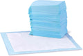 Leak-Proof Dog & Puppy Training Pee Pads, 5-Layer Super Absorbent Quick-Dry Potty Pads, 22 x 22 Inch Regular Size, Blue & White, 100 Pack