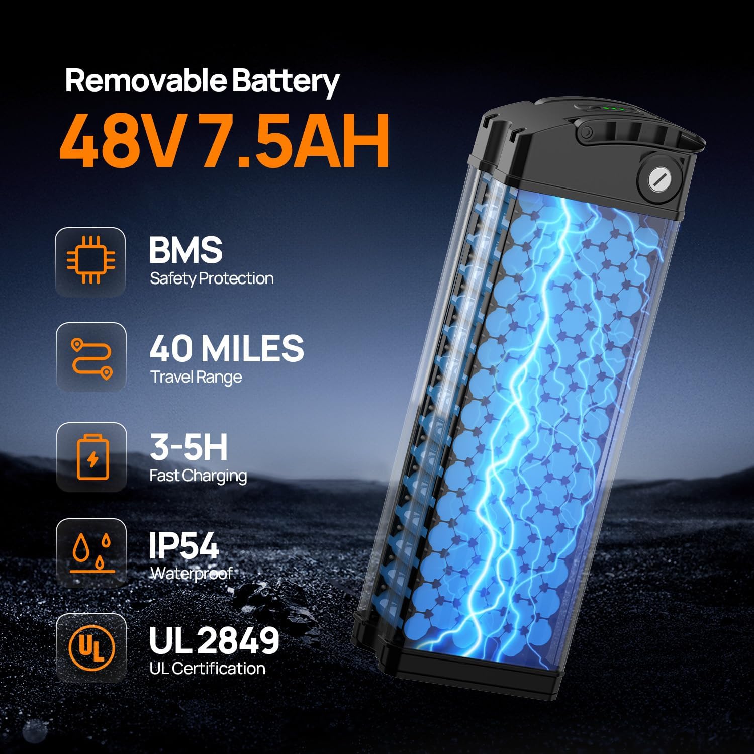 14" Folding Electric Bike for Adults – Portable Commuter E-Bike, 500W Motor, 20MPH, 20–40 Mile Range, UL Certified