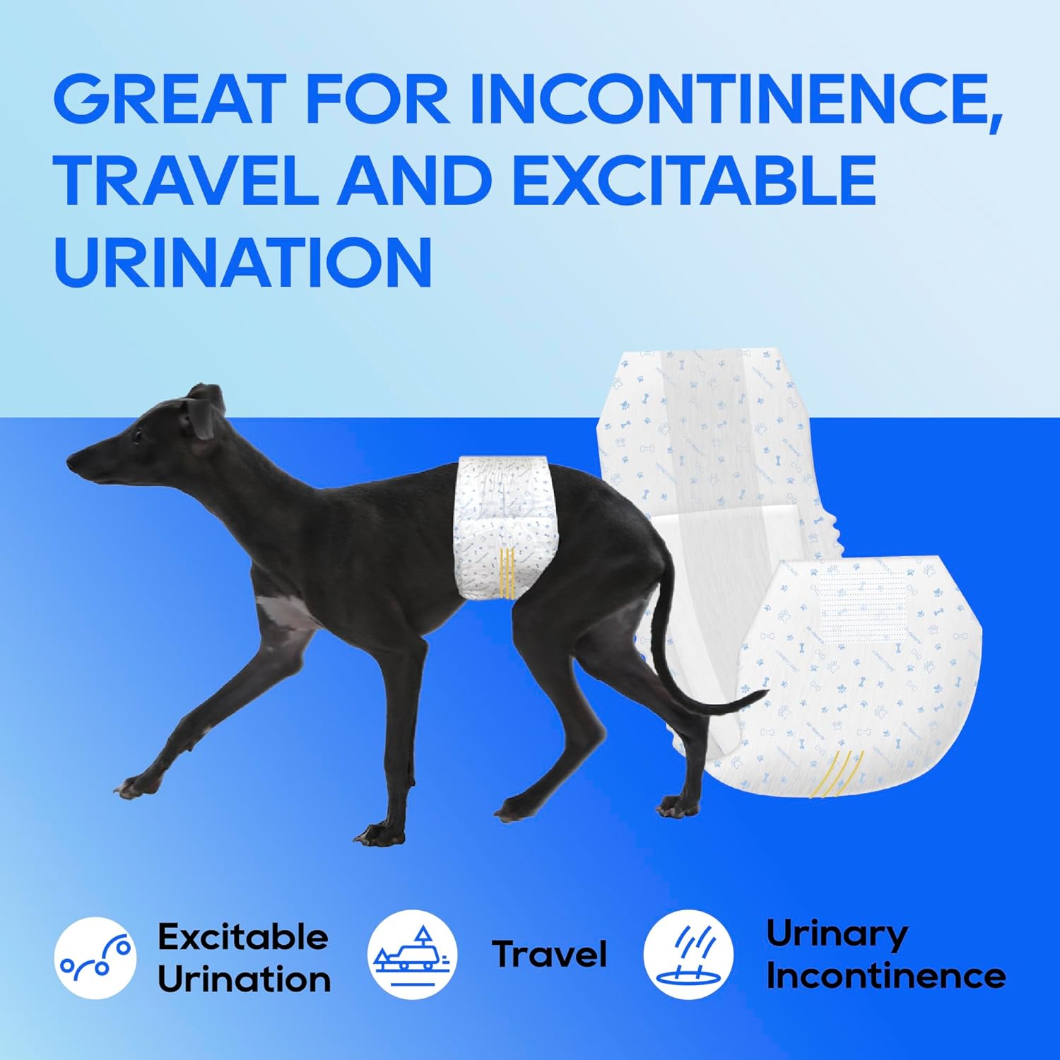 All-Absorb A26 Male Dog Wrap Diapers, Small Size, Disposable Pet Belly Bands, 50 Count