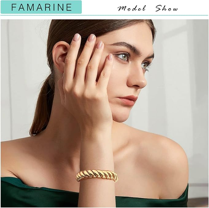 Twisted Chunky Bangle Bracelet