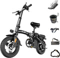 14" Folding Electric Bike for Adults & Teens – 750W Peak Motor, 23MPH, 48V 12Ah Battery, 35-Mile PAS Range, Foldable E-Bike