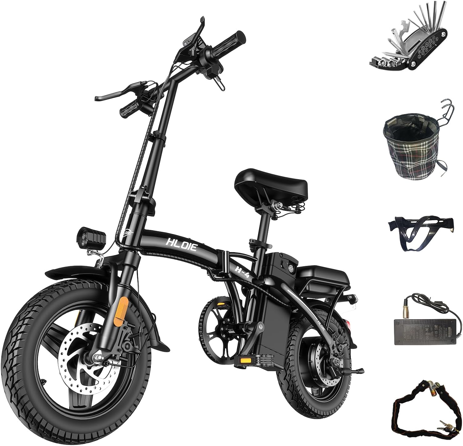14" Folding Electric Bike for Adults & Teens – 750W Peak Motor, 23MPH, 48V 12Ah Battery, 35-Mile PAS Range, Foldable E-Bike