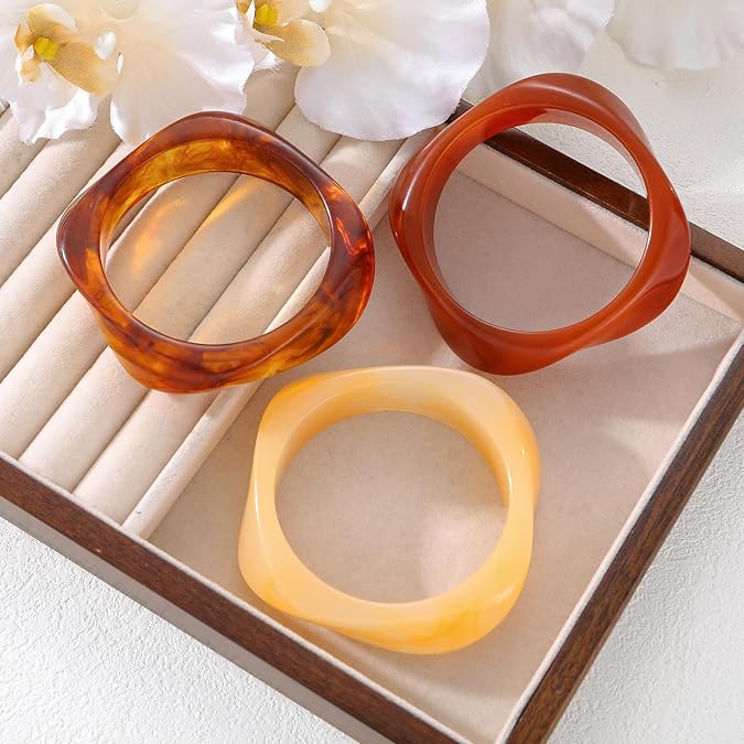 Chunky Resin Bangle Set