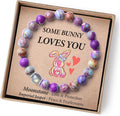 Handmade Crystal Bracelet with Cute Bunny Card