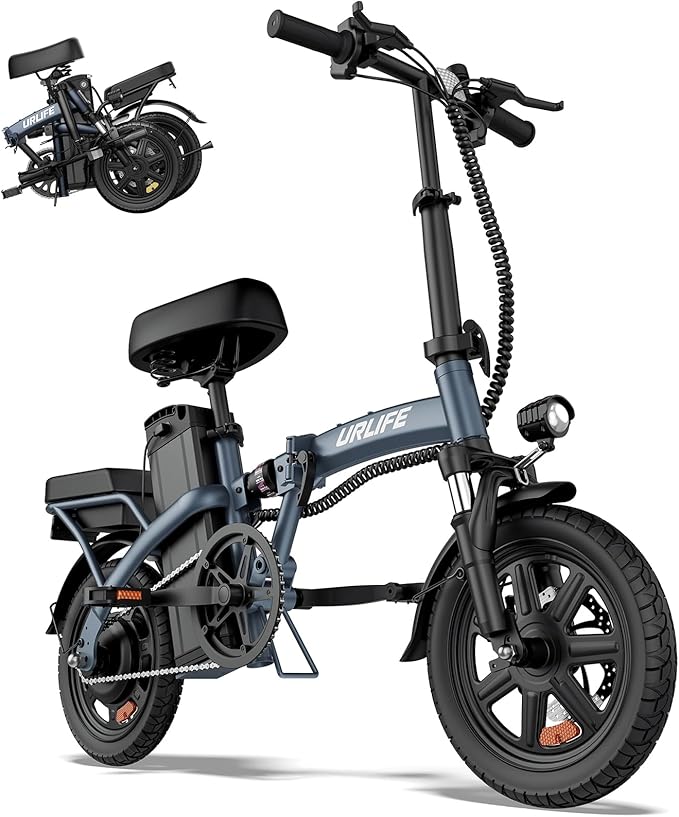 14" Folding Electric Bike for Adults – Portable Commuter E-Bike, 500W Motor, 20MPH, 20–40 Mile Range, UL Certified