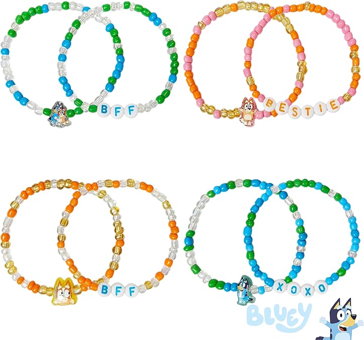 LUV HER Kids Jewelry – 8 Pack Beaded Friendship Bracelets